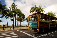 Waikiki Trolley, Autobús Turístic Que circulació Entre Waikiki i Honolulu. Oahu.